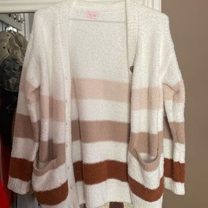 Pink Lily striped cardigan